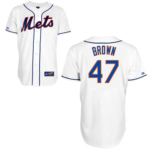 Andrew Brown #47 mlb Jersey-New York Mets Women's Authentic Alternate 2 White Cool Base Baseball Jersey